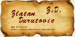 Zlatan Durutović vizit kartica